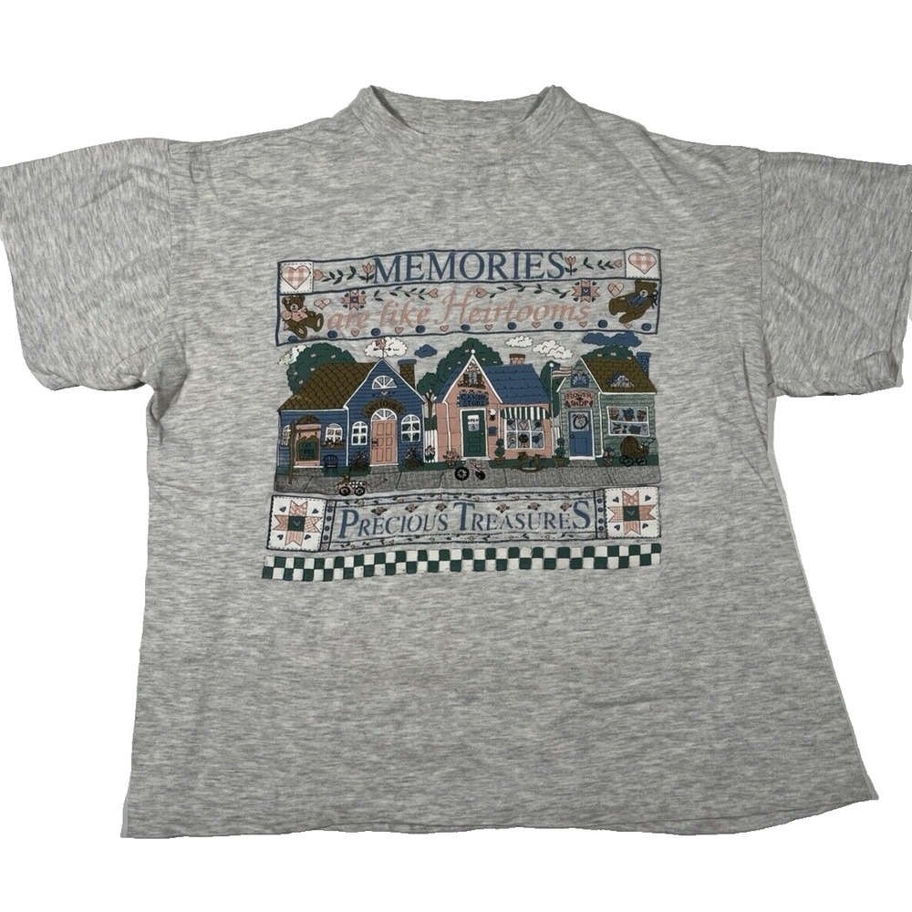 Vintage Cottagecore Womens Memories Are Like Heirlooms Tee Tshirt Single Stitch